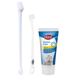 TRIXIE 25620 macska fogkrém-fogkefe szett Fogápolás kutya-macska TRIXIE