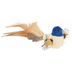 TRIXIE 45765 cicajáték plüss madár tollakkal, 8cm Macskajáték kutya-macska TRIXIE