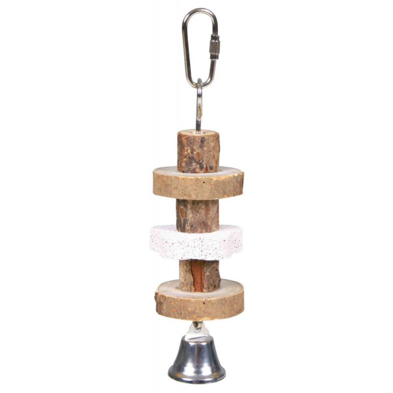 TRIXIE 58951 madárjáték akasztható láva kővel és csengővel 16 cm