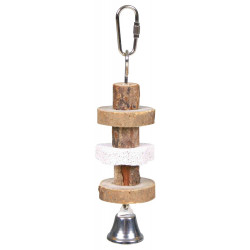 TRIXIE 58951 madárjáték akasztható láva kővel és csengővel 16 cm Játék Madár TRIXIE