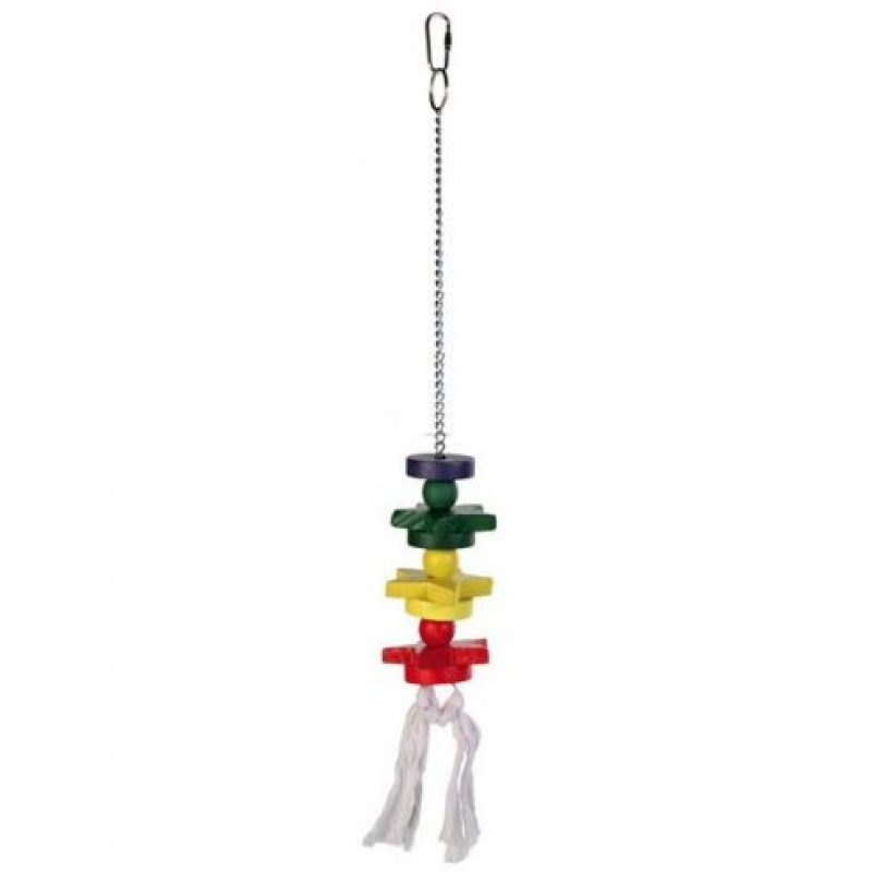TRIXIE 5195 madárjáték színes csillag, karika fűzve (5195) 30 CM