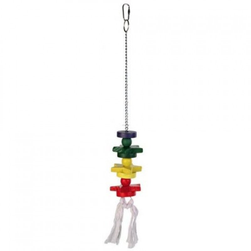 TRIXIE 5195 madárjáték színes csillag, karika fűzve (5195) 30 CM