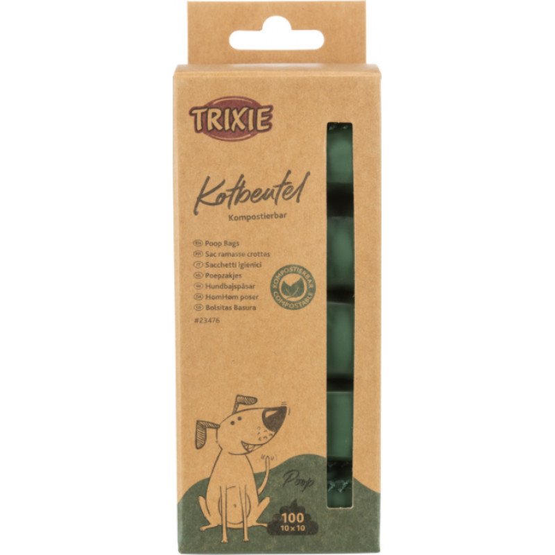 TRIXIE 23476 kutyazacskó lebomló 10 db-os/10 tekercs zöld