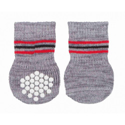 TRIXIE 19505 kutyazokni L-XL szürke tapadókorongos 2 db-os Kutya kutya-macska TRIXIE