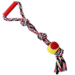 TRIXIE 3280 kutyajáték kötél/fogselyem teniszlabdás 6/50 cm 3 csomós+műa fog Kutya kutya-macska TRIXIE