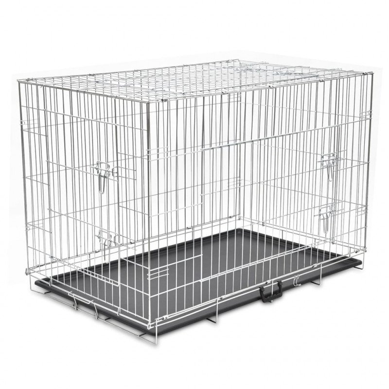 Dog Residence 50 cm - light grey hammertone coating