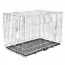 Dog Residence 50 cm - light grey hammertone coating