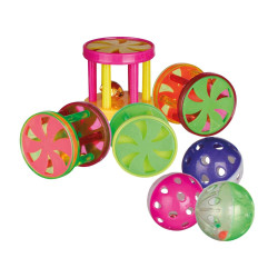 TRIXIE 4099 cicajáték csörgős labda és henger 4,5 cm Macskajáték kutya-macska TRIXIE
