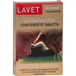 LAVET tabletta cica kalcium (csonterősítő) Vitamin, étrendkiegészítő kutya-macska Lavet