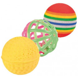 TRIXIE 4132 cicajáték labda szett  4 cm 3 db-os Macskajáték kutya-macska TRIXIE