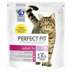 PERFECT FIT száraz cica eledel 750 g adult lazacos Macskatáp, macskaeledel kutya-macska PerfectFit