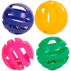 TRIXIE 4521 cicajáték csörgős labda 4 cm 4 db-os Macskajáték kutya-macska TRIXIE