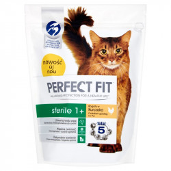 PERFECT FIT száraz cica eledel 750 g sterile csirkés Macskatáp, macskaeledel kutya-macska PerfectFit