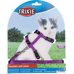TRIXIE 4144 hám+póráz cica kölyök egér mintás21-33cm/8mm/1,2m Hám, nyakörv, póráz kutya-macska TRIXIE