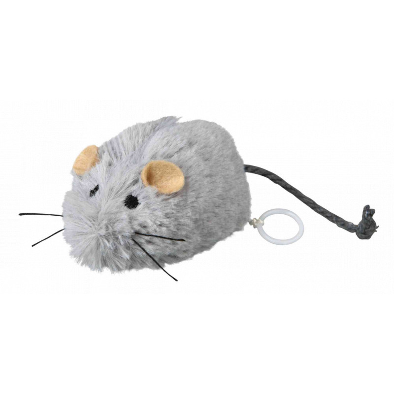 TRIXIE 4083 cicajáték plüss egér felhúzós 8 cm