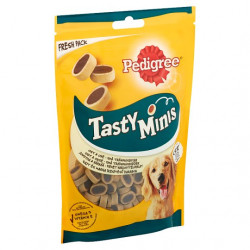 Pedigree Tasty Minis 140 g sajtos és marha töltött kiskorongok Kutya kutya-macska Pedigree