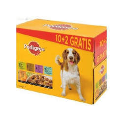 Pedigree 12 pack alutasakos adult aszpikos mix (876) Konzerv, nedves táp kutya-macska Pedigree