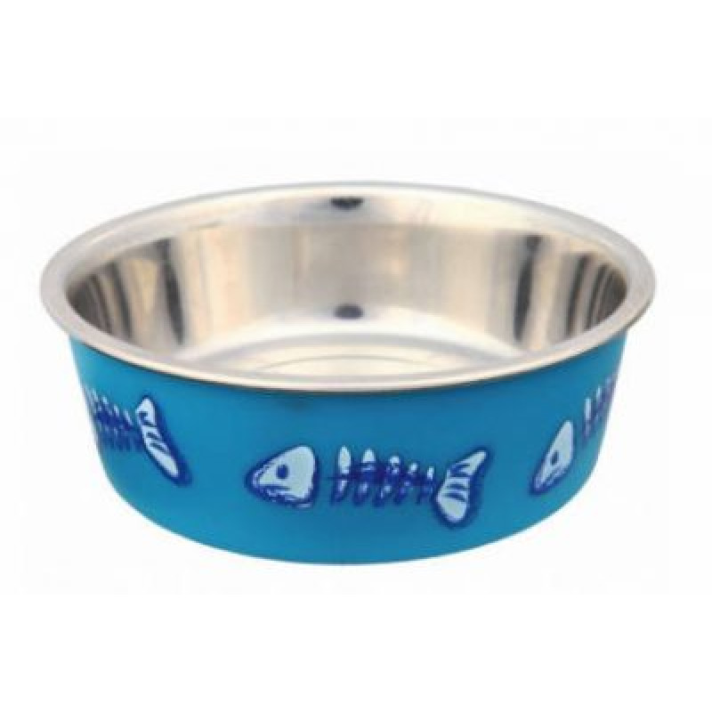 TRIXIE 25270 fémtál szines gumis 0,25 l cicáknak