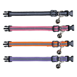 TRIXIE 41686 textil nyakörv csengős, kitten cím felírós, fény vis Hám, nyakörv, póráz kutya-macska TRIXIE