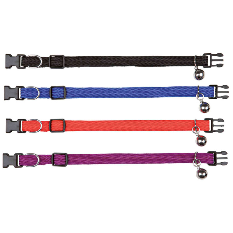 TRIXIE 4154 textil nyakörv elastic csengős műa. csattos
