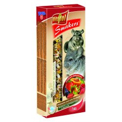 VP. (1606) Smakers rúd csincsillának 2db 90g dióféle/gyümölcs Eledel Rágcsáló Vitapol