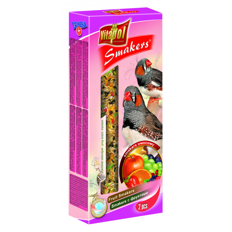 VP. (2307) Smakers rúd zebra pintyeknek 2db 60g gyümölcsös