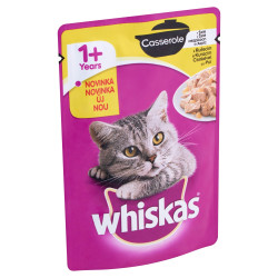 Whiskas alutasakos 85 g Casserole csirkés Konzerv, nedves táp kutya-macska Whiskas