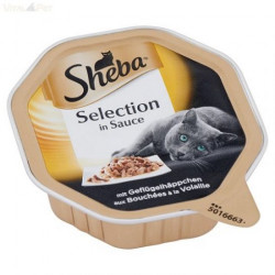 Sheba 85 g alutálcás szárnyas darabokkal Konzerv, nedves táp kutya-macska Sheba