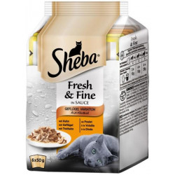 Sheba 6x50 g Mini szárnyas válogatás (064) Konzerv, nedves táp kutya-macska Sheba
