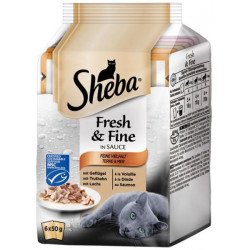 Sheba 6x50 g Mini halas (101) Konzerv, nedves táp kutya-macska Sheba