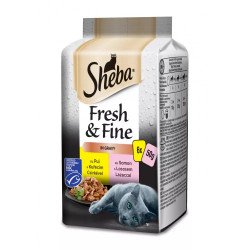Sheba 6x50 g Mini húsos csirke-marha-kacsa (088) Konzerv, nedves táp kutya-macska Sheba