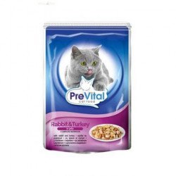 Prevital 100 g alutasakos kocsonyás eledel nyúl-pulyka Konzerv, nedves táp kutya-macska PreVital