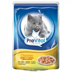 Prevital 100 g alutasakos kocsonyás eledel csirkés Konzerv, nedves táp kutya-macska PreVital