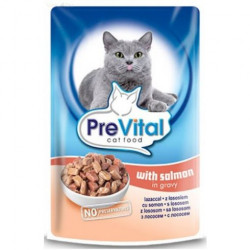 Prevital 100 g alutasakos eledel lazacos Konzerv, nedves táp kutya-macska PreVital