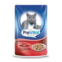 Prevital 100 g alutasakos kocsonyás eledel marhás Konzerv, nedves táp kutya-macska PreVital