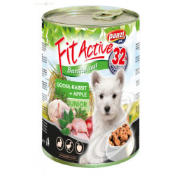 Panzi Fit Active Prémium 415 g junior kutyáknak liba-nyúl Konzerv, nedves táp kutya-macska Panzi