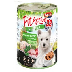 Panzi Fit Active Prémium 415 g junior kutyáknak liba-nyúl Konzerv, nedves táp kutya-macska Panzi