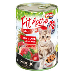 Panzi Fit Active 415 g konzerv cicáknak kitten marha-bárány Konzerv, nedves táp kutya-macska Panzi