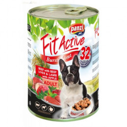 Panzi Fit Active Prémium 415 g kutyáknak marha-mmáj-bárány-alma Konzerv, nedves táp kutya-macska Panzi