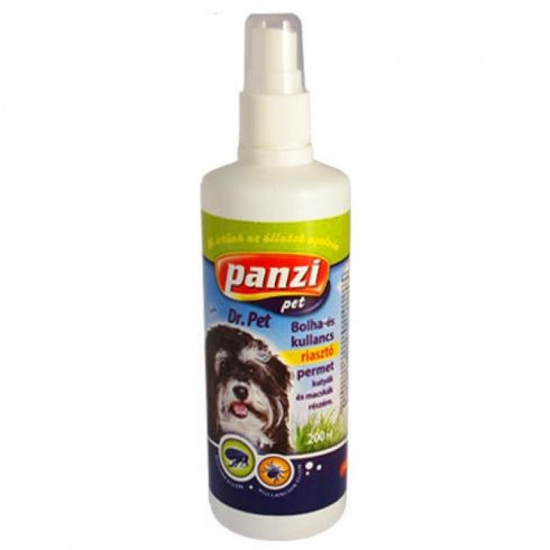 Panzi Dr Pet bolha és kullancsriasztó spray 200 ml kutyáknak