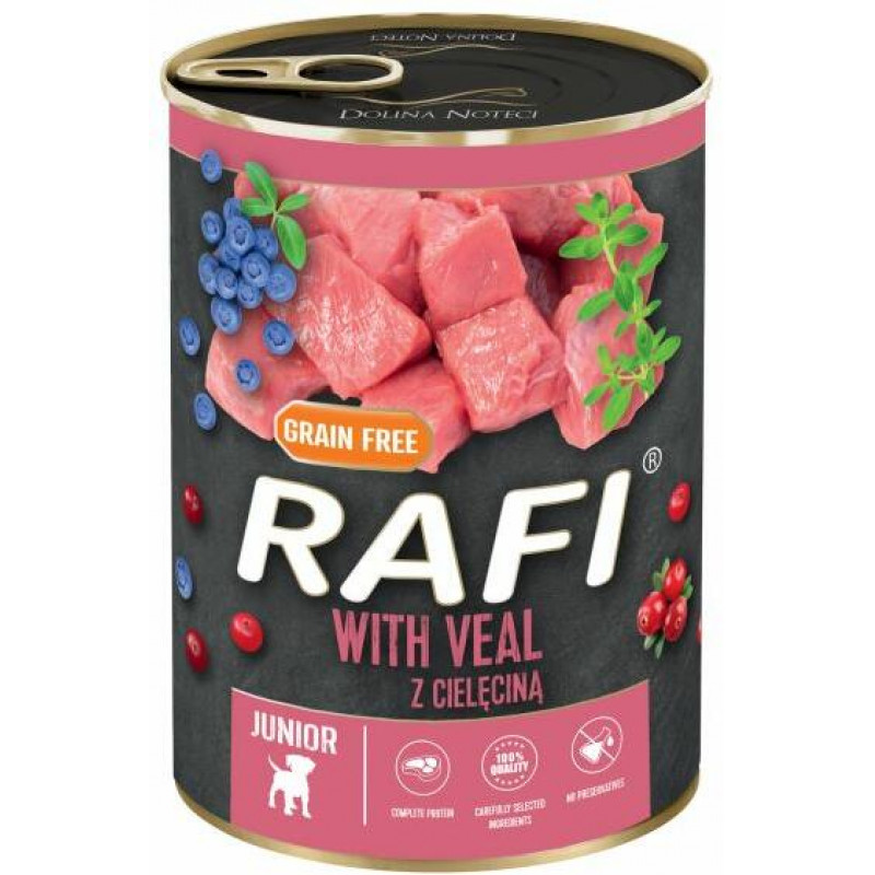 RAFI paté 400 g Gab.mentes junior 65% borjú+kék- és v.áfonya