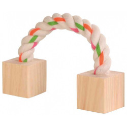 TRIXIE 6186 rágcsáló játék köteles fakockával 20 cm Játék Rágcsáló TRIXIE