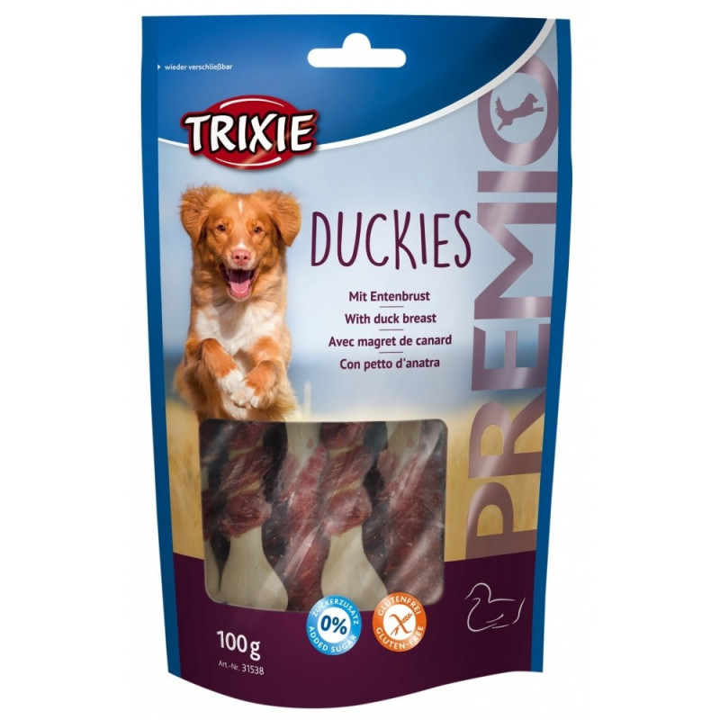 TRIXIE 31538 Premio duckies hússal tekert csontocskák 100 g 70%