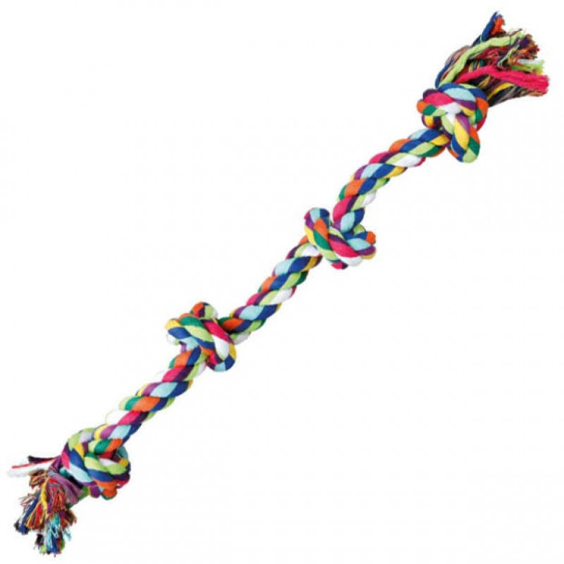 TRIXIE 3274 kutyajáték fogselyem 54 cm szines 4 csomós
