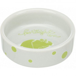 TRIXIE 60737 kerámia tál hörcsög 90 ml/8 cm szürke/színes pötty mintával színes árny állattal Etető, itató Rágcsáló TRIXIE