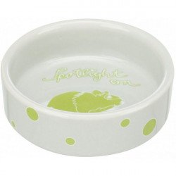 TRIXIE 60737 kerámia tál hörcsög 90 ml/8 cm szürke/színes pötty mintával színes árny állattal Etető, itató Rágcsáló TRIXIE