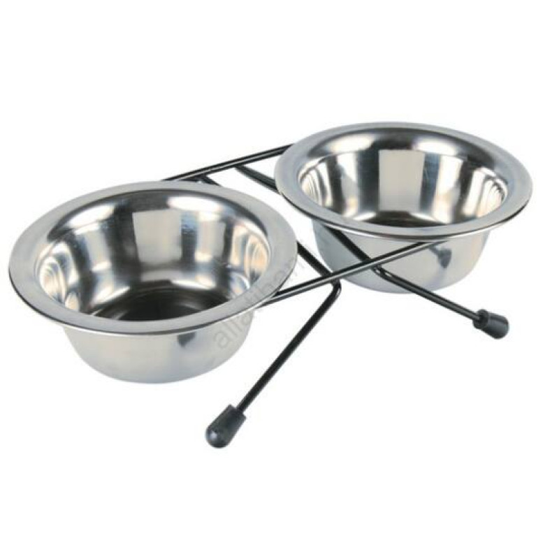 TRIXIE 24833 fémtál szett 2 db-os 1,8 l-es állványos