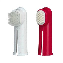 TRIXIE 2550 ujjra húzható fogkefék 6 cm 2 db-os Fogápolás, szájhigiénia kutya-macska TRIXIE