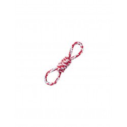 TRIXIE 35718 kutyajáték fogselyem 38 cm piros-fehér hurkos középen bogozott Fogápolás, szájhigiénia kutya-macska TRIXIE