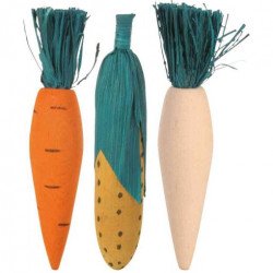 TRIXIE 6190 fa fogkoptató zöldség forma 3db-os 10 cm Fogkoptató, nyalósó Rágcsáló TRIXIE